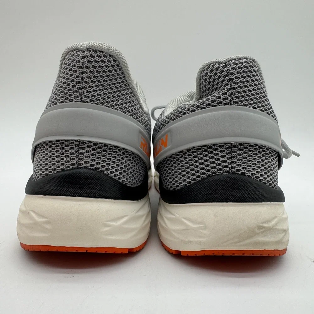 RCQZ Mens Running Shoes Size 10.5 Grey Orange Mesh Athletic Sneakers